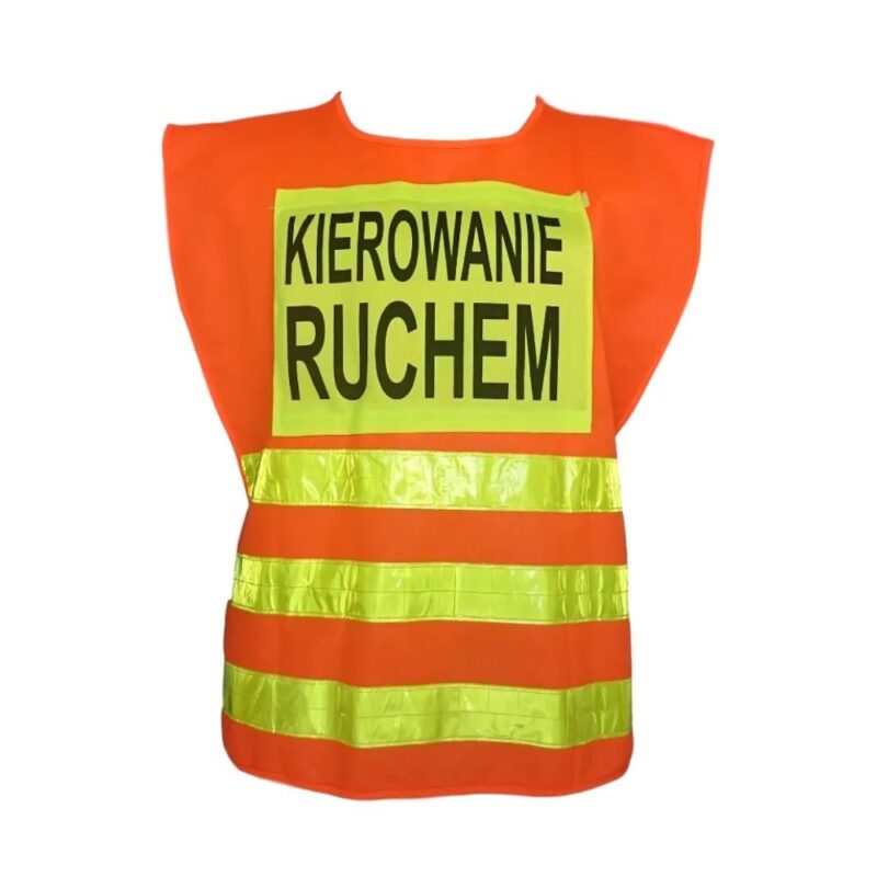 Kamizelka ostrzegawcza kierowanie ruchem